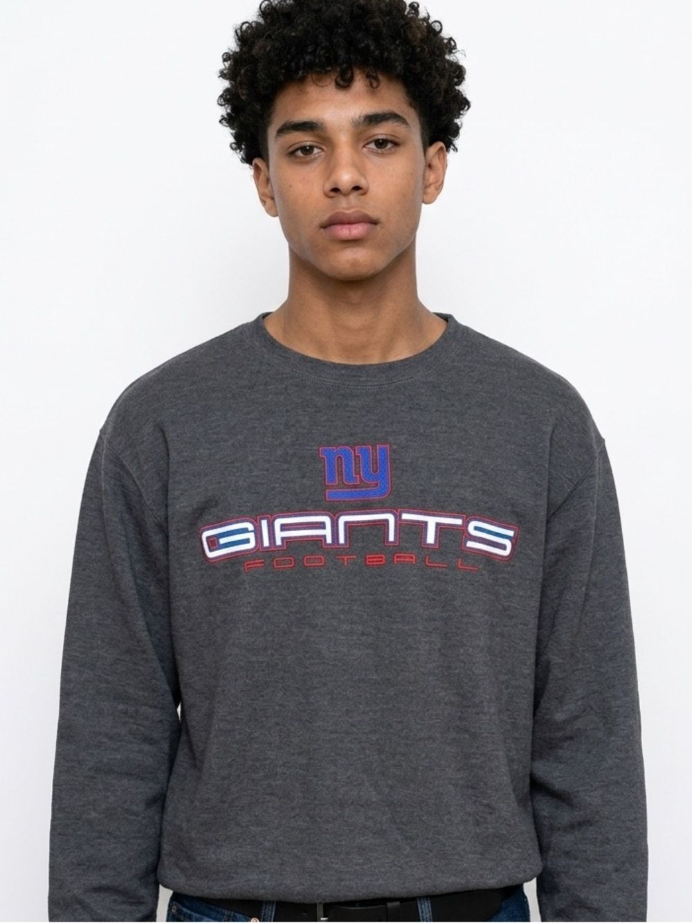NFL TEAM APPAREL | Gray New York Giants Football Crewneck Sweatshirt Men’s XXL